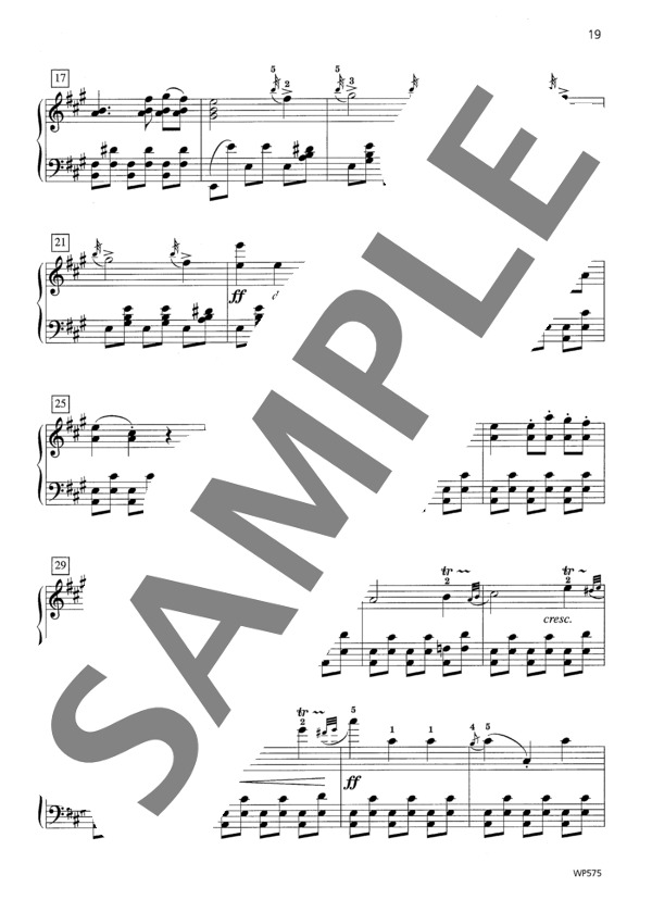 タンブーラン Op.21 ~「五つの性格的小品」より (アルフレッド・バリーリ) / ピアノソロ 中級 - サンプル譜面 3/5