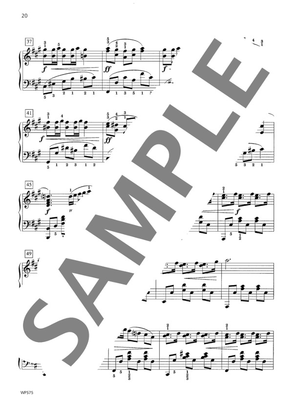 タンブーラン Op.21 ~「五つの性格的小品」より (アルフレッド・バリーリ) / ピアノソロ 中級 - サンプル譜面 4/5