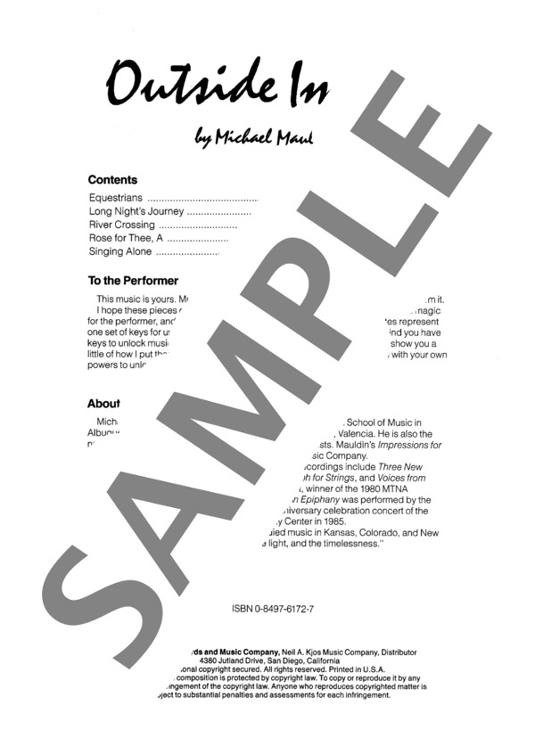 リバー・クロッシング ~「アウトサイド・イメージ」より (ミハエル・モールディン) / ピアノソロ 初〜中級 - サンプル譜面 1/3