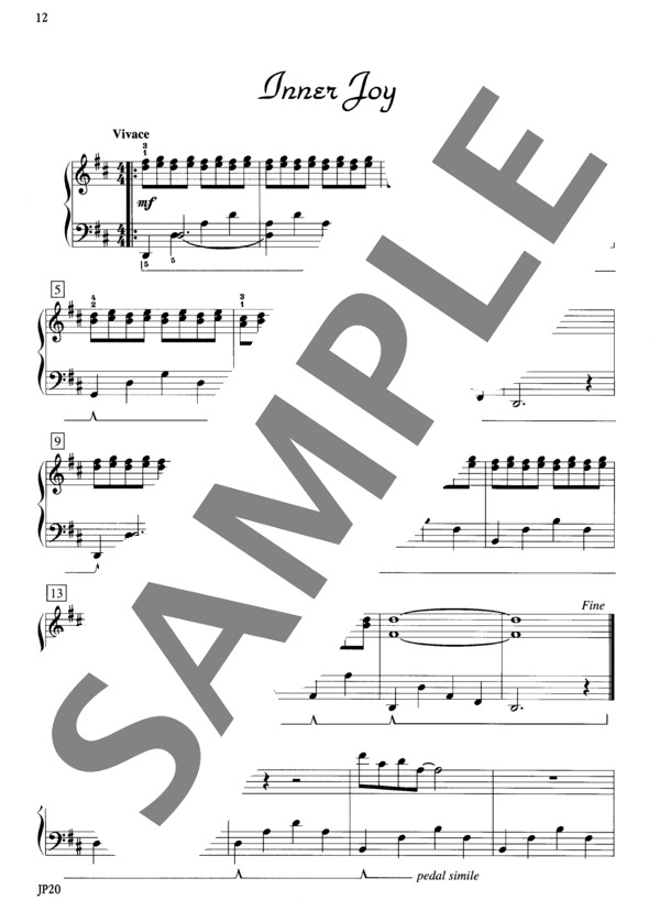 喜び ~「12月の魔法」より (トム・バラバス) / ピアノソロ 初〜中級 - サンプル譜面 2/5