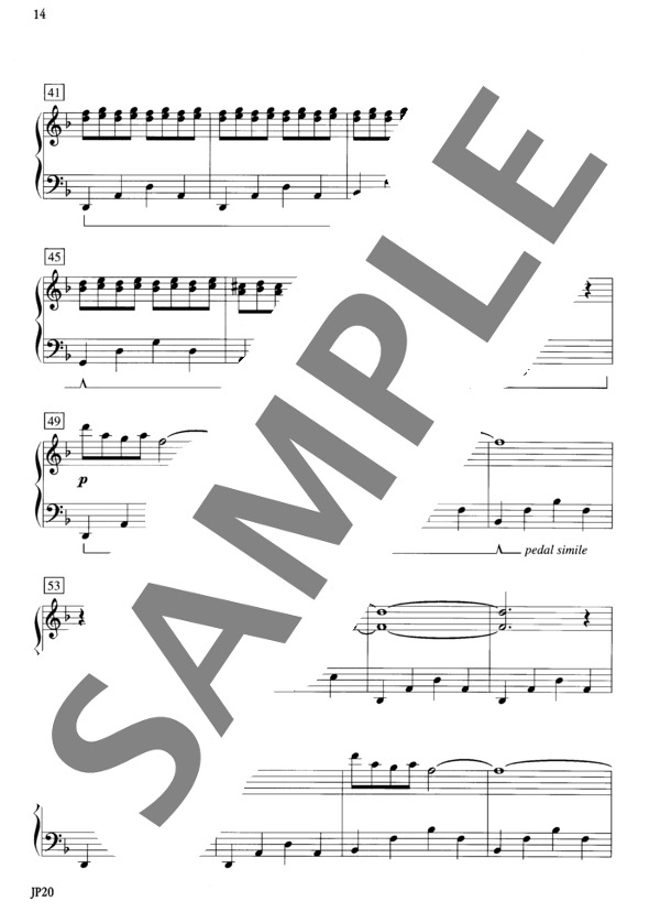 喜び ~「12月の魔法」より (トム・バラバス) / ピアノソロ 初〜中級 - サンプル譜面 4/5