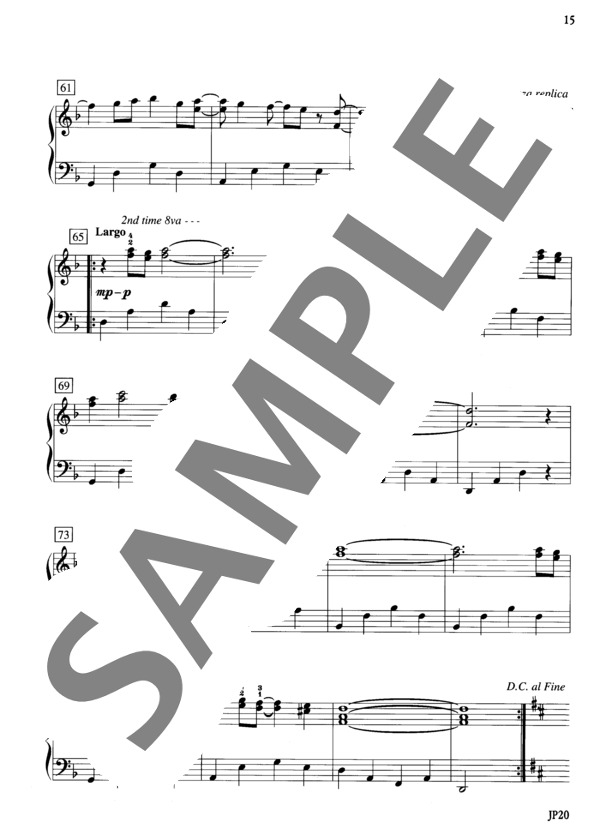 喜び ~「12月の魔法」より (トム・バラバス) / ピアノソロ 初〜中級 - サンプル譜面 5/5