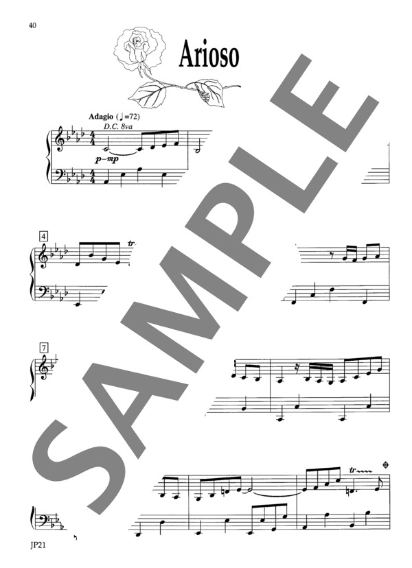 アリオーソ（バッハ) ~「クラシカ・ヌーボー」より (トム・バラバス) / ピアノソロ 初〜中級 - サンプル譜面 2/4