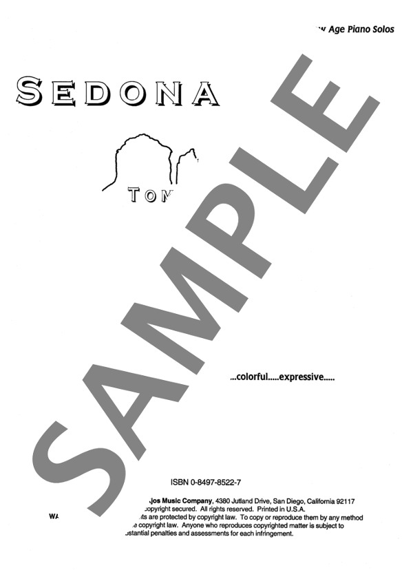 セドナ組曲 2.祈り (トム・バラバス) / ピアノソロ 初〜中級 - サンプル譜面 1/4