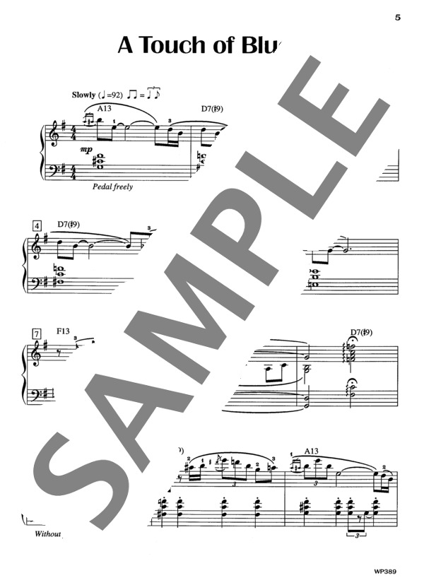 ブルースの気分で (ラリー・ミンスキー) / ピアノソロ 中級 - サンプル譜面 2/4