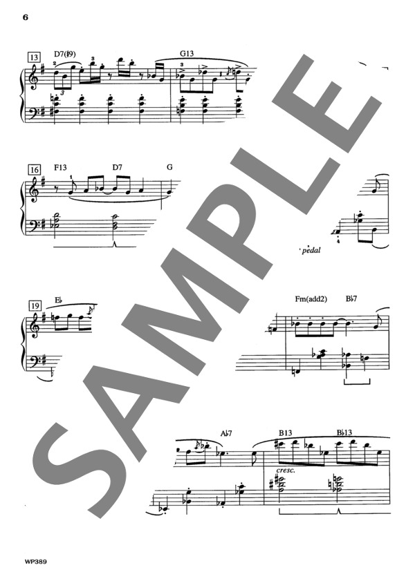 ブルースの気分で (ラリー・ミンスキー) / ピアノソロ 中級 - サンプル譜面 3/4