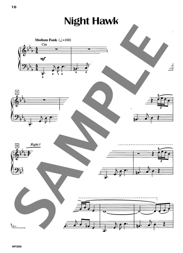夜鷹のファンク (ラリー・ミンスキー) / ピアノソロ 中級 - サンプル譜面 2/5