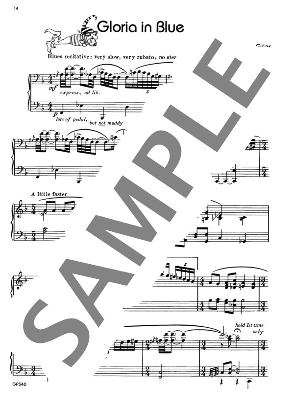 グリア編曲 グローリア・イン・ブルー~サンタ・マ・ジャズより (ジョン・グリア) / ピアノソロ 中級 - サンプル譜面 2/3