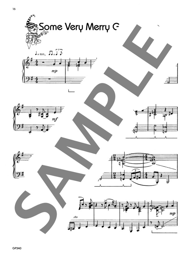 グリア編曲 平和と喜びの知らせ~サンタ・マ・ジャズより (ジョン・グリア) / ピアノソロ 中級 - サンプル譜面 2/3