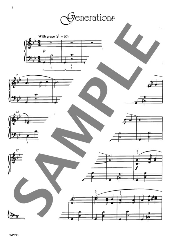 ジェネレーションズ ~「ジャーニー・オブ・メモリーズ」より (バーバラ・アレックス) / ピアノソロ 初〜中級 - サンプル譜面 2/3