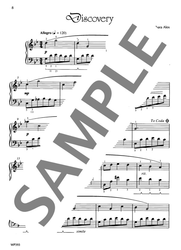 ディスカバリー ~「ジャーニー・オブ・メモリーズ」より (バーバラ・アレックス) / ピアノソロ 初〜中級 - サンプル譜面 2/3