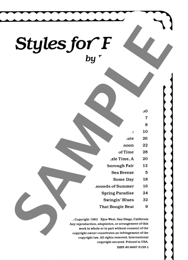 いつの日か ~「スタイル・フォー・ピアノ」より (ベティ・コレイ) / ピアノソロ 初〜中級 - サンプル譜面 1/2