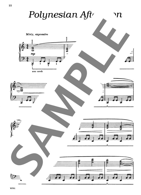 ポリネシアの午後 ~「スタイル・フォー・ピアノ」より (ベティ・コレイ) / ピアノソロ 初〜中級 - サンプル譜面 2/3