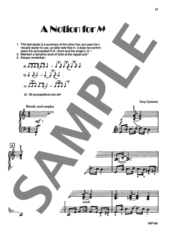 ア・ノーション・フォー・モーション ~「ファスシネイティン・リズム」より (トニー・カラミア) / ピアノソロ 中級 - サンプル譜面 2/4