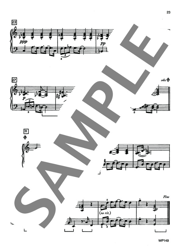 ア・ノーション・フォー・モーション ~「ファスシネイティン・リズム」より (トニー・カラミア) / ピアノソロ 中級 - サンプル譜面 4/4