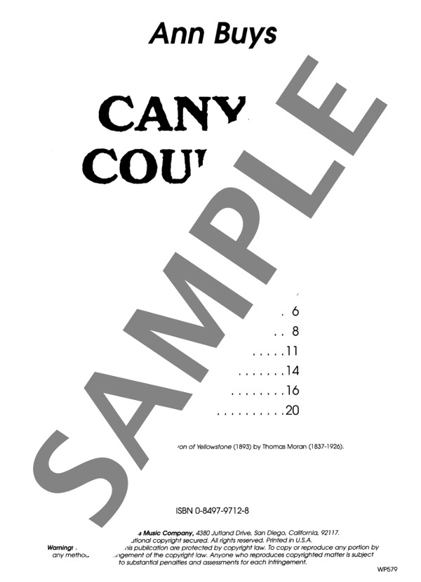 泉の滝 ~「キャニオン・カントリー」より (アン・バイズ) / ピアノソロ 初〜中級 - サンプル譜面 1/3