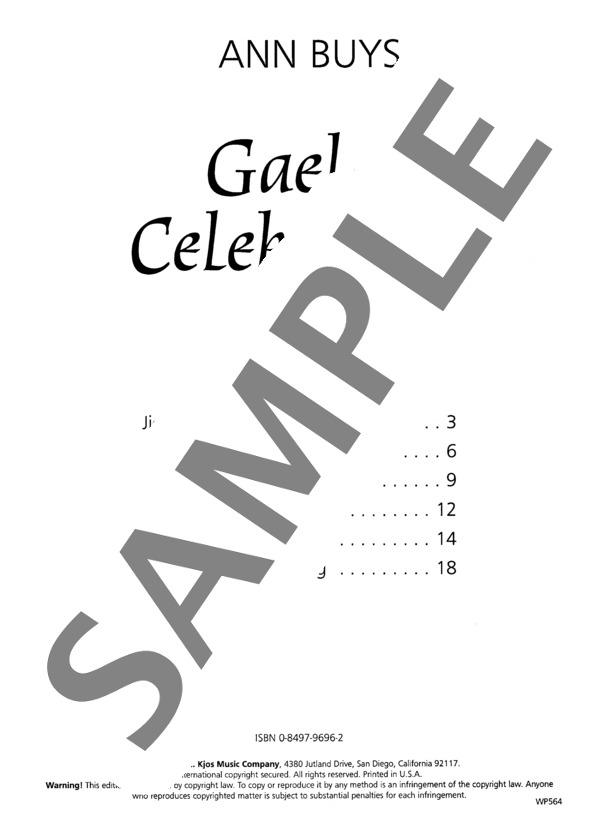 アイルランドのお祈り ~「ゲールの祝祭」より (アン・バイズ) / ピアノソロ 初〜中級 - サンプル譜面 1/3