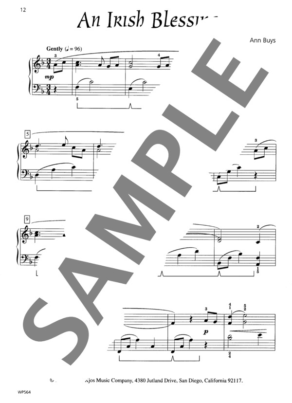 アイルランドのお祈り ~「ゲールの祝祭」より (アン・バイズ) / ピアノソロ 初〜中級 - サンプル譜面 2/3