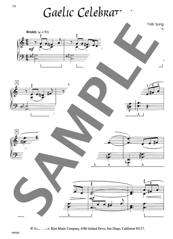 ゲール人のお祝い ~「ゲールの祝祭」より (アン・バイズ) / ピアノソロ 初〜中級 - サンプル譜面 2/5