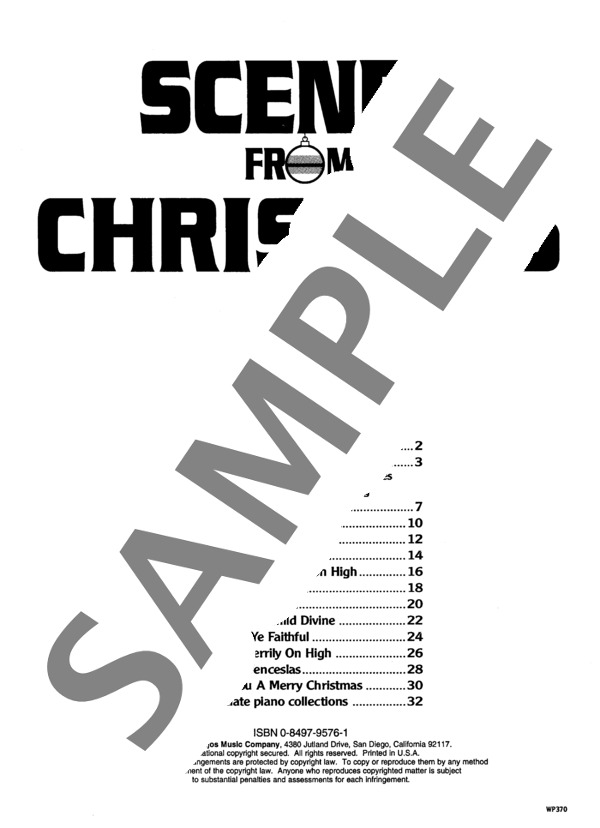 ベッカー編曲 良きウェンセラス王~シーンズ・フロム・クリスマスより (バーバラ・ベッカー) / ピアノソロ 中級 - サンプル譜面 1/3