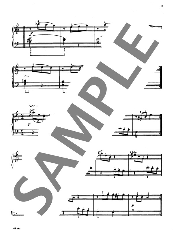 パガニーニの主題による変奏曲 (ニコロ・パガニーニ) / ピアノソロ 初〜中級 - サンプル譜面 3/5