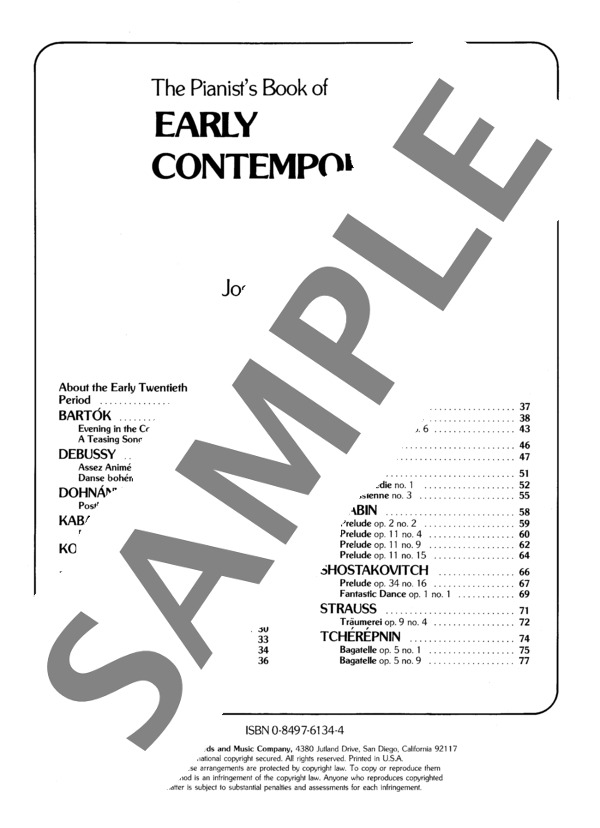 前奏曲 Op.38-2 (ドミトリー・カバレフスキー) / ピアノソロ 中級 - サンプル譜面 1/3