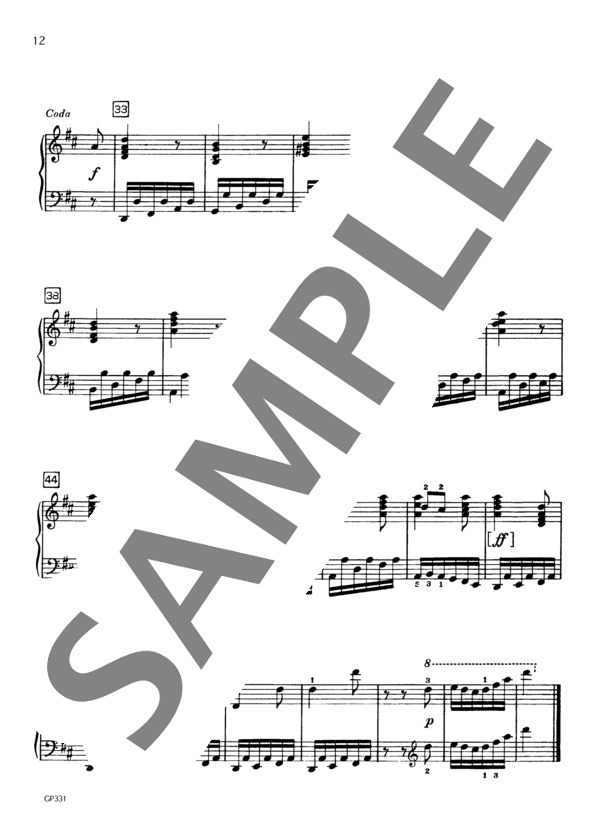 バガテル Op.119-3 (ルートヴィヒ・ヴァン・ベートーヴェン) / ピアノソロ 初〜中級 - サンプル譜面 3/3