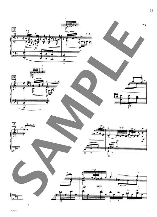 ラルゲットカンタビーレ ~ピアノとバイオリンのためのソナタ ハ長調 Op.30より~ (ムツィオ・クレメンティ) / ピアノソロ 初〜中級 - サンプル譜面 3/4