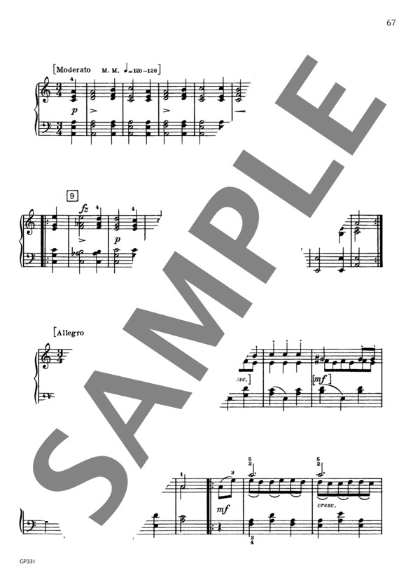 4つのドイツ舞曲 ~17のドイツ曲（レントラー集）より~ D366 (フランツ・シューベルト) / ピアノソロ 初級 - サンプル譜面 3/4