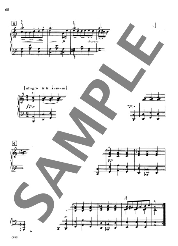 4つのドイツ舞曲 ~17のドイツ曲（レントラー集）より~ D366 (フランツ・シューベルト) / ピアノソロ 初級 - サンプル譜面 4/4