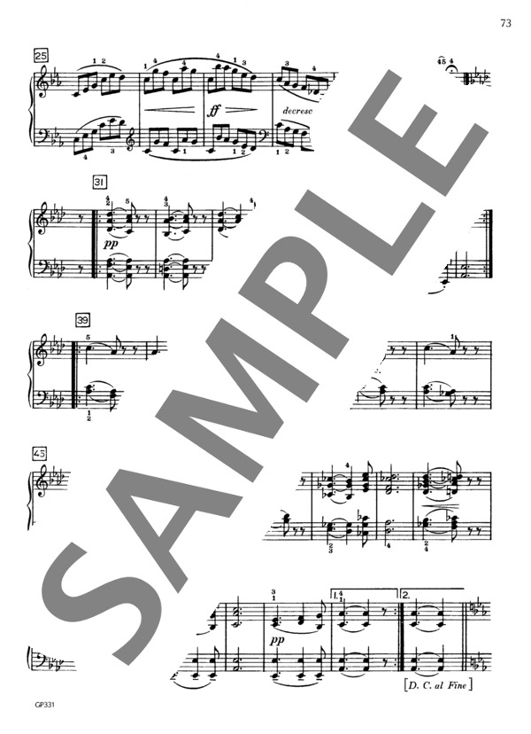 アレグレット ハ短調 D.915 (フランツ・シューベルト) / ピアノソロ 初〜中級 - サンプル譜面 3/3