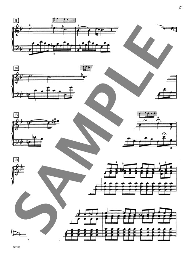 ノクターン 第5番 変ロ長調 (ジョン・フィールド) / ピアノソロ 初〜中級 - サンプル譜面 3/5