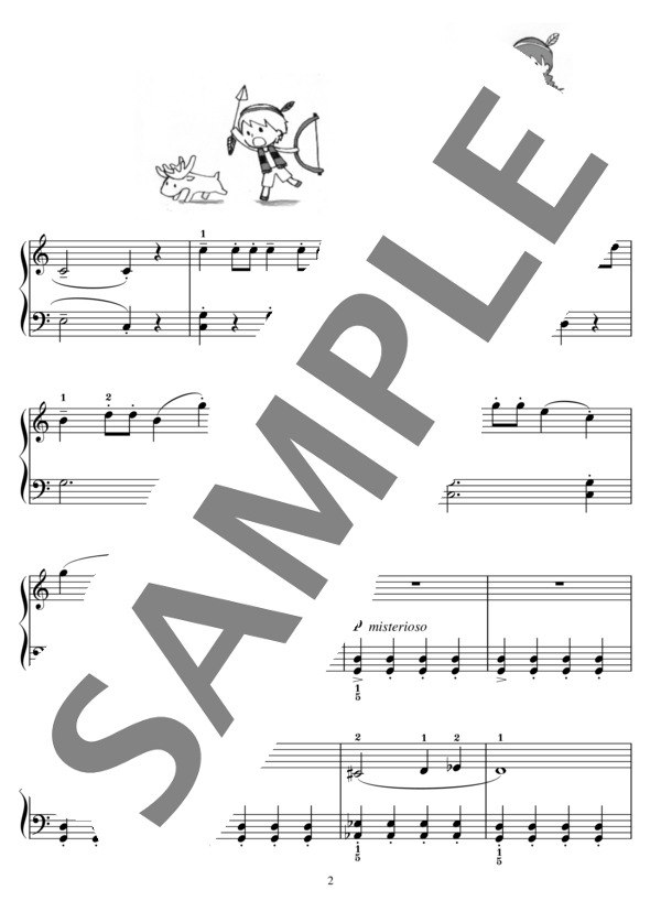 インディアンのおはなし ~発表会に長くてかっこいい曲を弾こうシリーズ~ (安倍 美穂) / ピアノソロ 初〜中級 - サンプル譜面 3/5