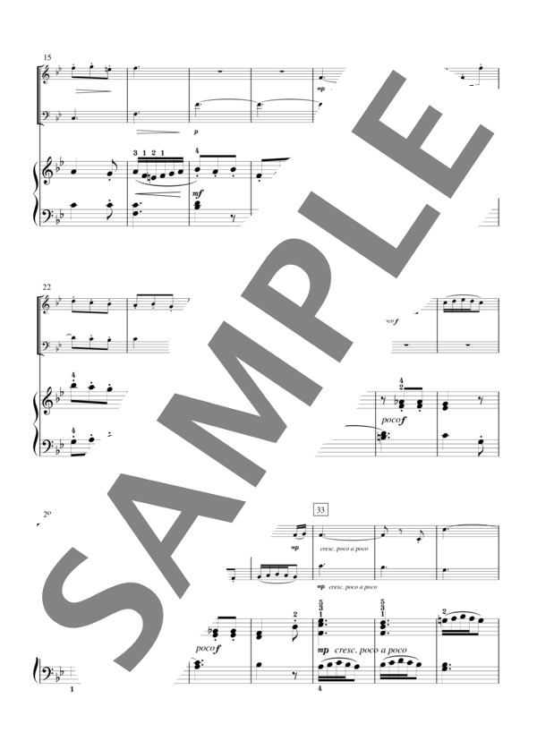 江崎光世監修 轟千尋編曲 スケルツォ~ピアノ学習者のためのアンサンブルシリーズ~ (スコア） (アウグスト・エーベルハルト・ミューラー) / アンサンブルピアノ＋他楽器 初〜中級 - サンプル譜面 3/5