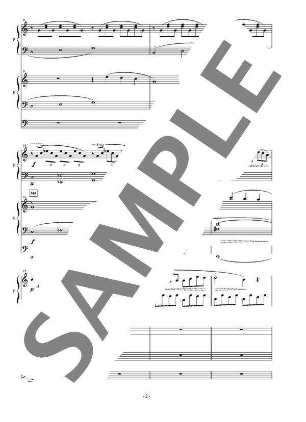 松丸弘子編曲 ソナチネ Op. 20-1 第1楽章 ~はじめて出会うコンチェルト~ (フリードリヒ・クーラウ) / アンサンブルピアノ＋他楽器 初〜中級 - サンプル譜面 3/5