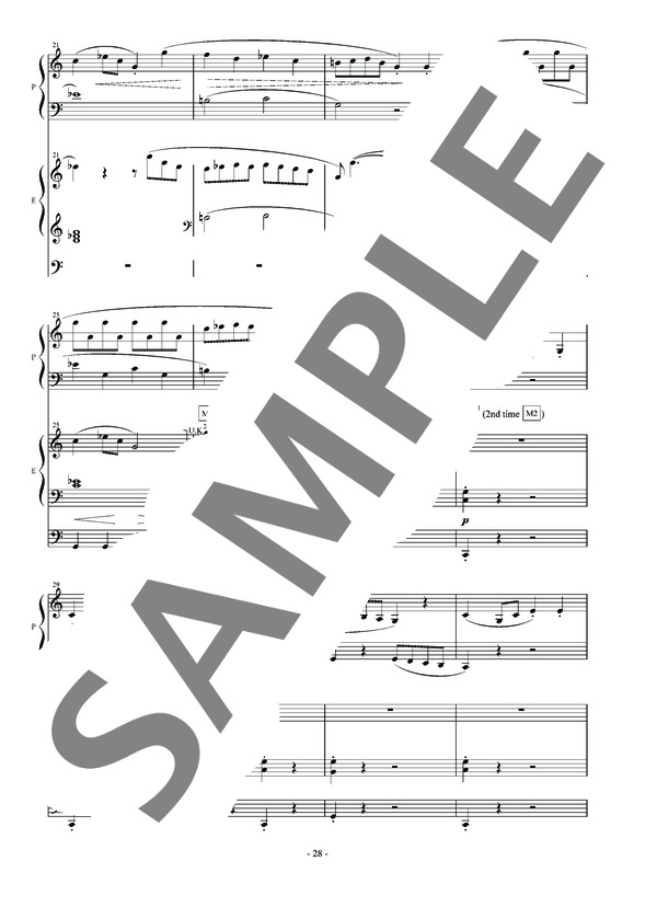 松丸弘子編曲 ソナチネOp. 36-1 第1楽章 ~はじめて出会うコンチェルト~ (ムツィオ・クレメンティ) / アンサンブルピアノ＋他楽器 中級 - サンプル譜面 4/5