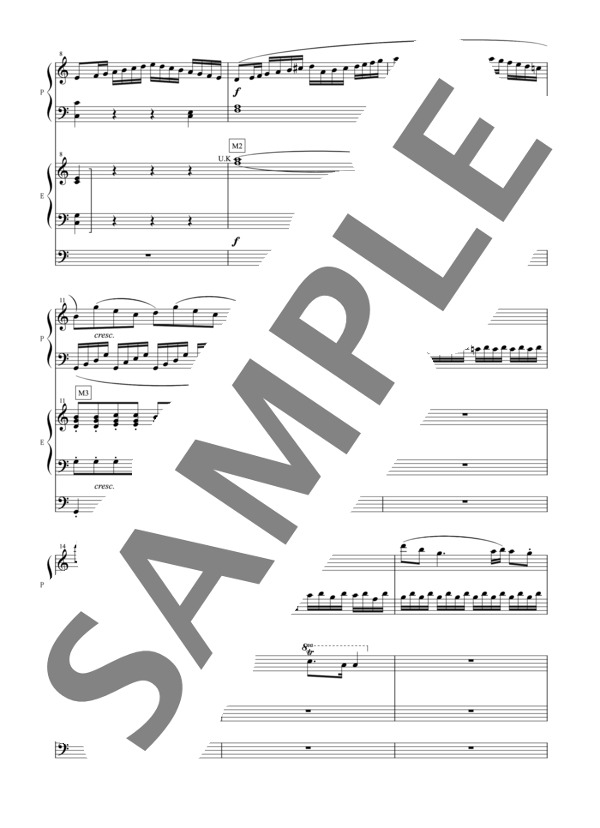 松丸弘子編曲 ソナタK 545 第1楽章 ~はじめて出会うコンチェルト~ (ヴォルフガング・アマデウス・モーツァルト) / アンサンブルピアノ＋他楽器 中級 - サンプル譜面 3/5