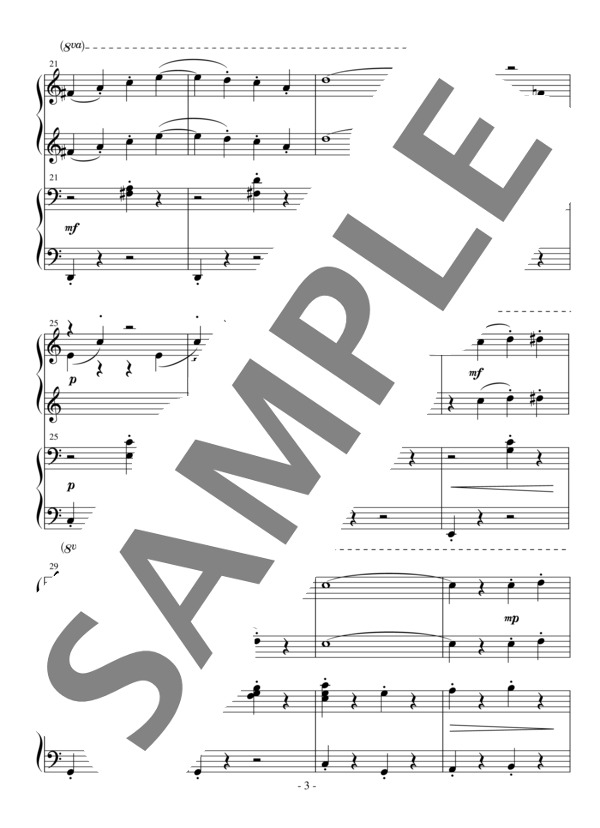 轟千尋編曲 「Entertainer」初級:4手連弾編 (スコット・ジョプリン) / ピアノ連弾 初〜中級 - サンプル譜面 4/5