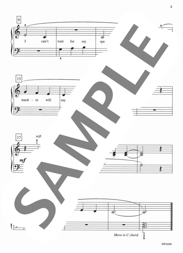 発表会の赤いくつ Red Recital Shoes (ジェーン・バスティン) / ピアノソロ 初級 - サンプル譜面 3/3