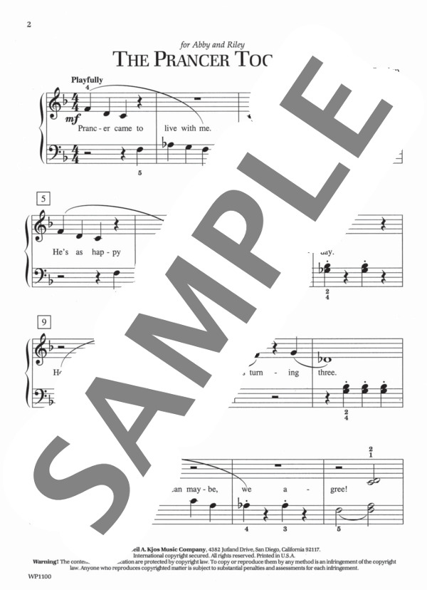 プランサーのトッカータ The Prancer Toccata (ジェーン・バスティン) / ピアノソロ 初〜中級 - サンプル譜面 2/3