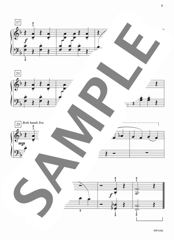 プランサーのトッカータ The Prancer Toccata (ジェーン・バスティン) / ピアノソロ 初〜中級 - サンプル譜面 3/3