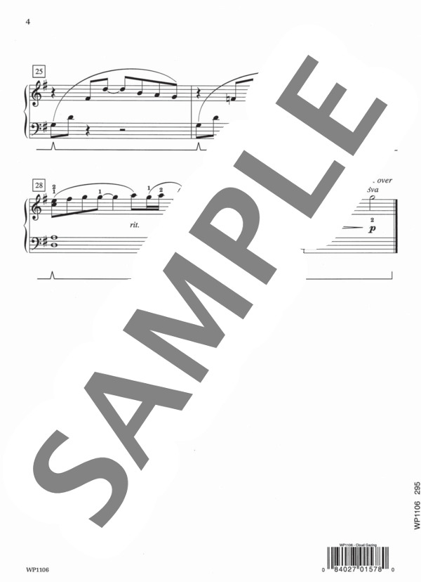 雲をながめて Cloud Gazing (ジェーン・バスティン) / ピアノソロ 初〜中級 - サンプル譜面 4/4