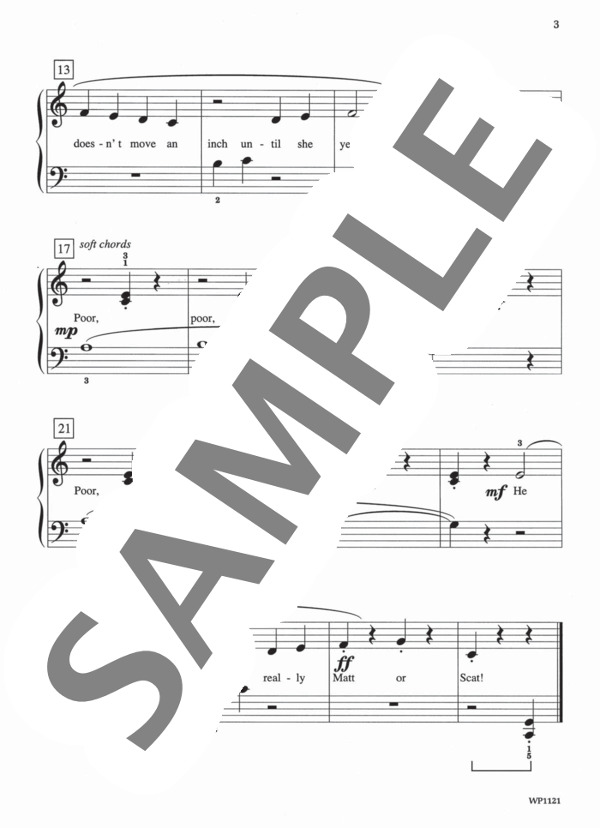 ぼくのねこ、マット Matt, My Cat (ジェーン・バスティン) / ピアノソロ 初級 - サンプル譜面 3/3