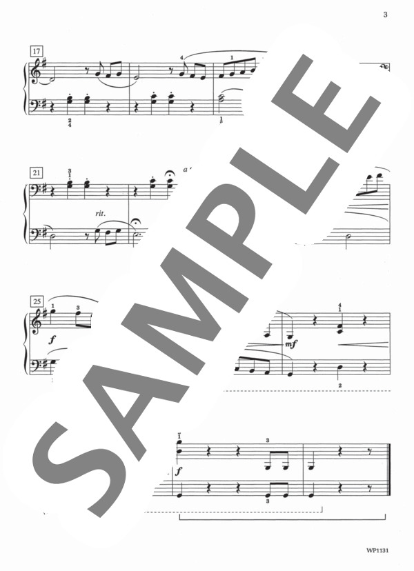 優雅なガゼル Graceful Gazelles (ジェーン・バスティン) / ピアノソロ 初〜中級 - サンプル譜面 3/3