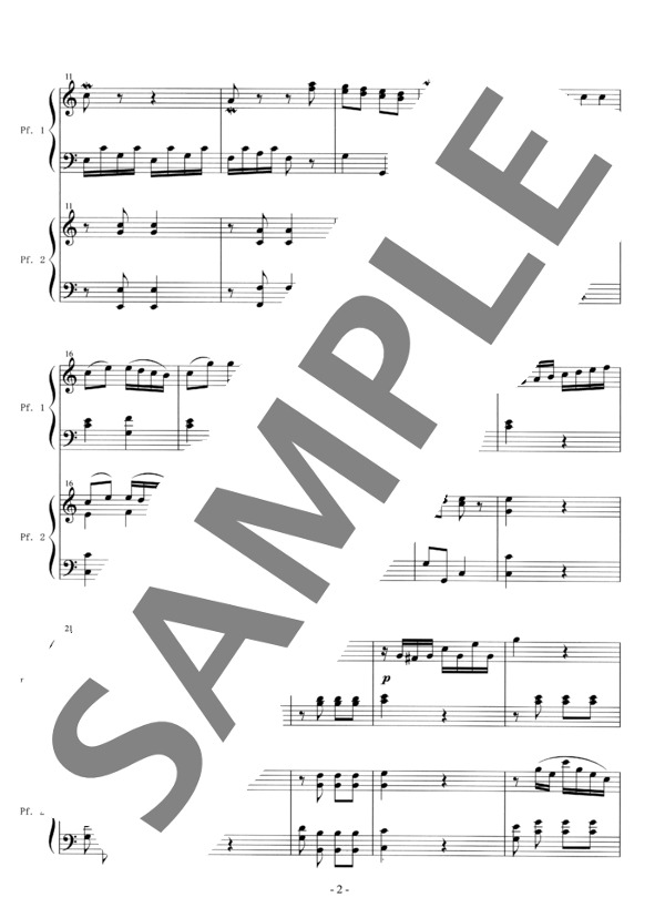 保坂千里編曲 ピアノ協奏曲ハ長調(2台ピアノ） (フランツ・ヨーゼフ・ハイドン) / ピアノ2台4手 初〜中級 - サンプル譜面 3/5