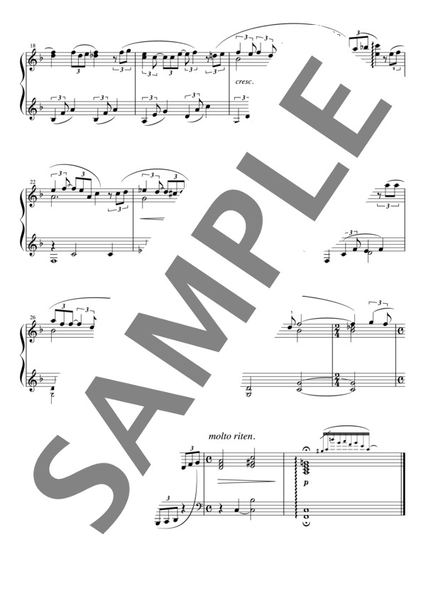 轟千尋編曲 縁の糸~NHK連続テレビ小説「だんだん」主題歌 (竹内 まりや) / ピアノソロ 中級 - サンプル譜面 3/5