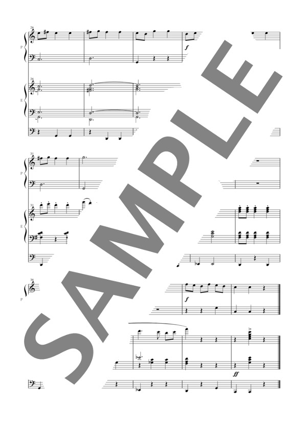 松丸弘子編曲 ああ!かわいい ~はじめて出会うコンチェルト~ (メトードローズより) / アンサンブルピアノ＋他楽器 初〜中級 - サンプル譜面 4/4