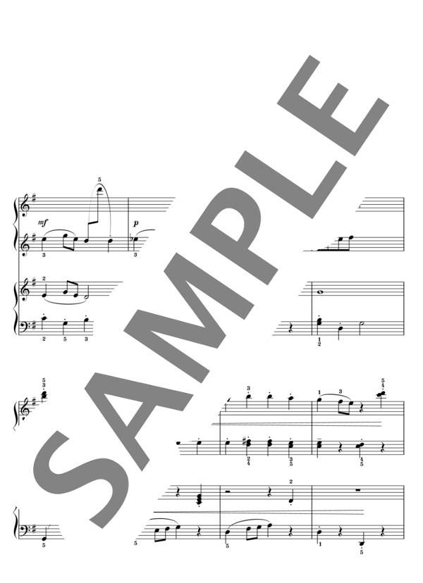 安倍美穂編曲 オリンピック・ゲーム(4手連弾） (バスティン) / ピアノ連弾 初〜中級 - サンプル譜面 3/4