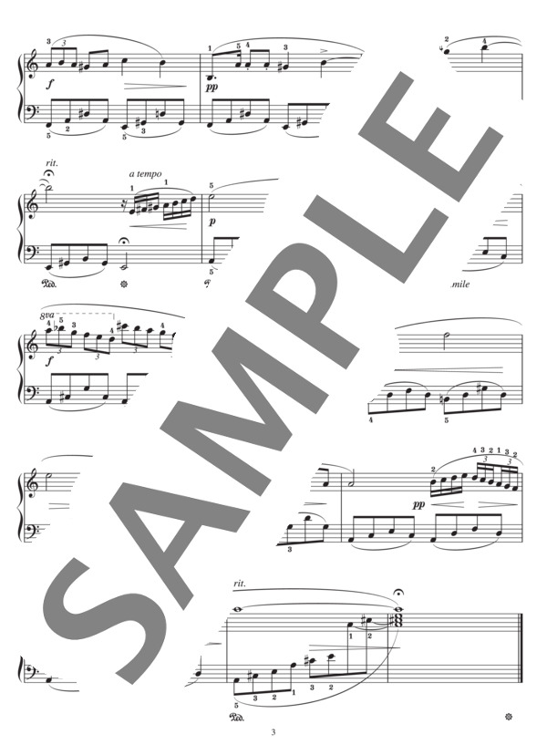 安倍美穂編曲 ノクターン遺作 ~発表会に長くてかっこいい曲を弾こうシリーズ~ (フレデリック・ショパン) / ピアノソロ 中級 - サンプル譜面 4/4