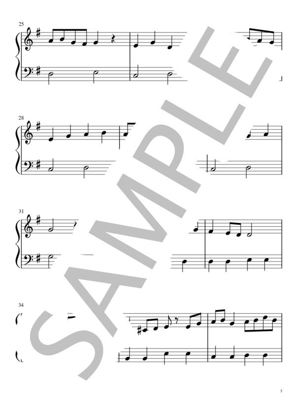 【入門〜初級】パプリカ〜foorin ver.〜 (Foorin) / ピアノソロ 入門〜初級 - サンプル譜面 3/4